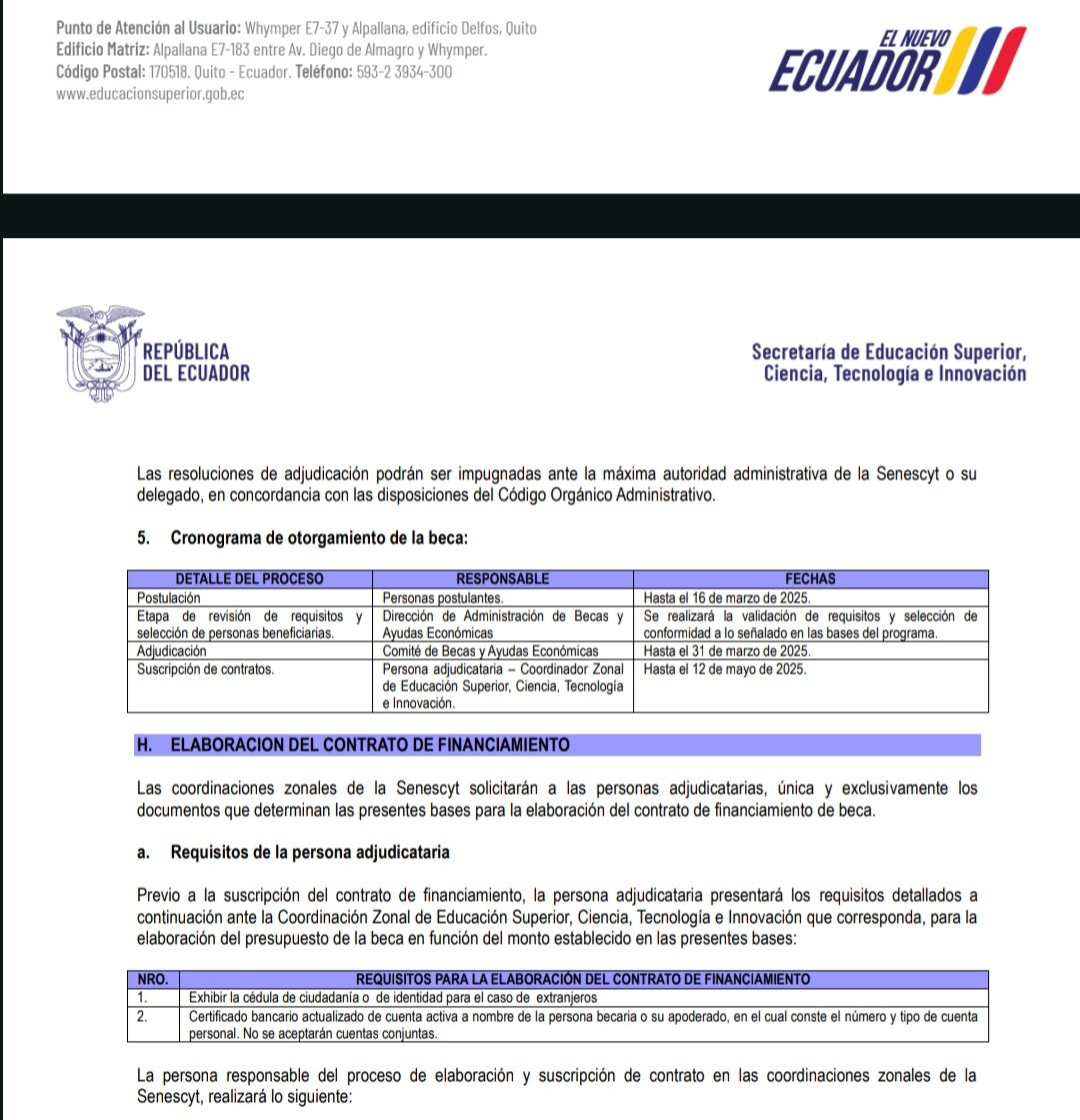 CNTAPSECUADOR's tweet photo. @EduSuperiorEc @cesarvasquez_ec Señor Secretario @cesarvasquez_ec En calidad de Organización Nacional de #TécnicosSuperior solicitamos se prolongue la fecha de postulación a las becas para #MaestríaTecnológica en el Marco de el compromiso del Señor Presidente en el #DebatePresidencial2025 https://t.co/peS6TftVGl
