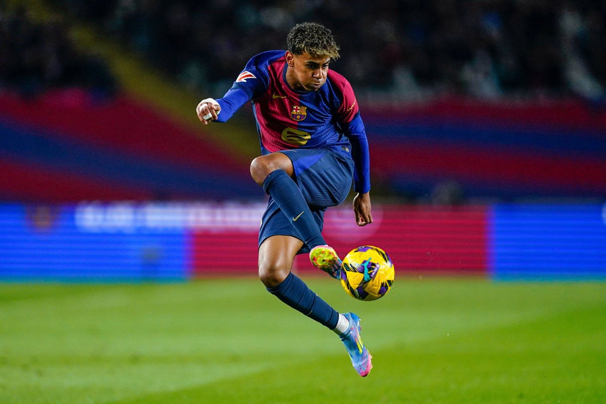 Lamine Yamal is the first player to reach 100 dribbles in the European top 5 leagues this season.