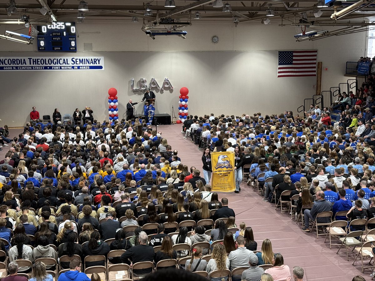 CTSFWedu's tweet photo. Welcoming over 50 teams to CTSFW for the 77th Lutheran Basketball Association of America (LBAA) National Tournament!
The opening ceremony takes place at Wambsganss Gymnasium as we give thanks for this joyful weekend of competition and Christian fellowship.
#LBAA #CTSFW https://t.co/DgRQORUCg7