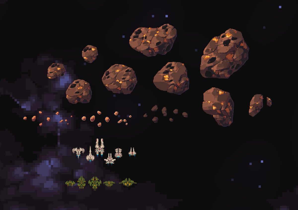 UnfuneralOD's tweet photo. some upgrade 

#asteroids #spaceobjects #ore #copper

#pixelart #gamedev

#dotpict #ドット絵 https://t.co/ToUaZI3qyz