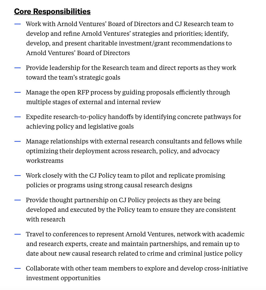 Jennifer Doleac (@jenniferdoleac) on Twitter photo We're hiring!
The <a href="/Arnold_Ventures/">Arnold Ventures</a> Criminal Justice team is looking for a Research Director to join our team. They'll report to the fabulous Ashna Arora.
Salary: $145-200k
Location: Houston, DC, or NYC (not remote)
More info here:
arnoldventures.org/careers/direct…
Please RT! We're hiring!
The <a href="/Arnold_Ventures/">Arnold Ventures</a> Criminal Justice team is looking for a Research Director to join our team. They'll report to the fabulous Ashna Arora.
Salary: $145-200k
Location: Houston, DC, or NYC (not remote)
More info here:
arnoldventures.org/careers/direct…
Please RT!