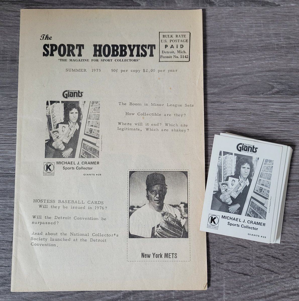 Finally picked up a copy of this Mike Cramer trading card.  It was also featured on the cover of the Summer 1975 issue of The Sport Hobbyist!
#TheHobby #HobbyLibrary #MikeCramer