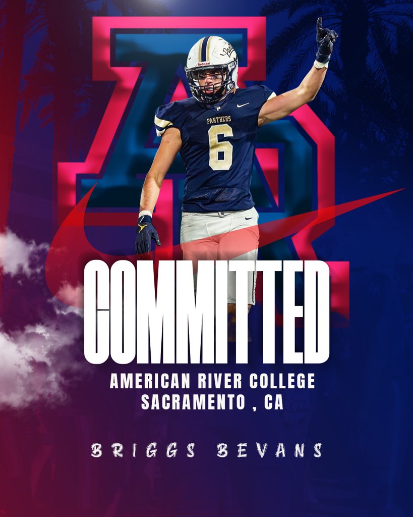 Briggs Bevans (@briggsbevans) on Twitter photo Returning home from my two-year LDS mission, I’m proud to announce my commitment to American River College! Excited to pursue my academic and athletic goals as a Beaver.
<a href="/ARC_BEAVERS/">ARCBeavers</a> <a href="/Coach_Ohout/">Coach O</a> <a href="/CoachSanders916/">Coach Kenny Sanders</a> <a href="/BaizCoach/">@coach_baiz</a> <a href="/MoeDominguez/">Coach Moe Dominguez 916</a>
#GoBeavers‼️ 🦫 #Godbless 🙏 Returning home from my two-year LDS mission, I’m proud to announce my commitment to American River College! Excited to pursue my academic and athletic goals as a Beaver.
<a href="/ARC_BEAVERS/">ARCBeavers</a> <a href="/Coach_Ohout/">Coach O</a> <a href="/CoachSanders916/">Coach Kenny Sanders</a> <a href="/BaizCoach/">@coach_baiz</a> <a href="/MoeDominguez/">Coach Moe Dominguez 916</a>
#GoBeavers‼️ 🦫 #Godbless 🙏