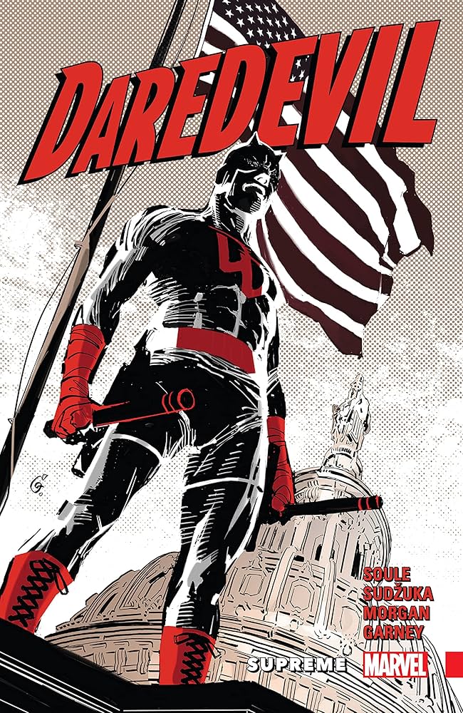 Charles Soule (@charlessoule) on Twitter photo Yeah, I saw it. Pretty amazing. I think this Daredevil costume design was perfect for my run with <a href="/RonGarney/">Ron Garney</a> and it’s going to be perfect in the show.
Back in black, indeed. Yeah, I saw it. Pretty amazing. I think this Daredevil costume design was perfect for my run with <a href="/RonGarney/">Ron Garney</a> and it’s going to be perfect in the show.
Back in black, indeed.