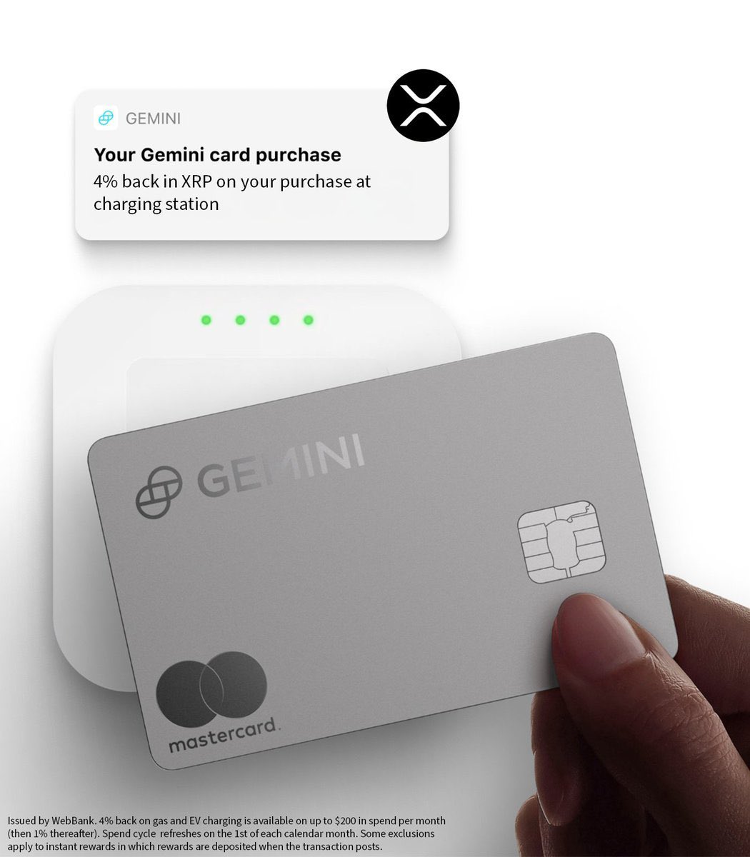 Gemini XRP Credit Card Rewards