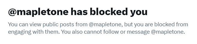 CatInTheStreets's tweet photo. Another fascist blocked me! I love it😂 https://t.co/ehw318vD1P