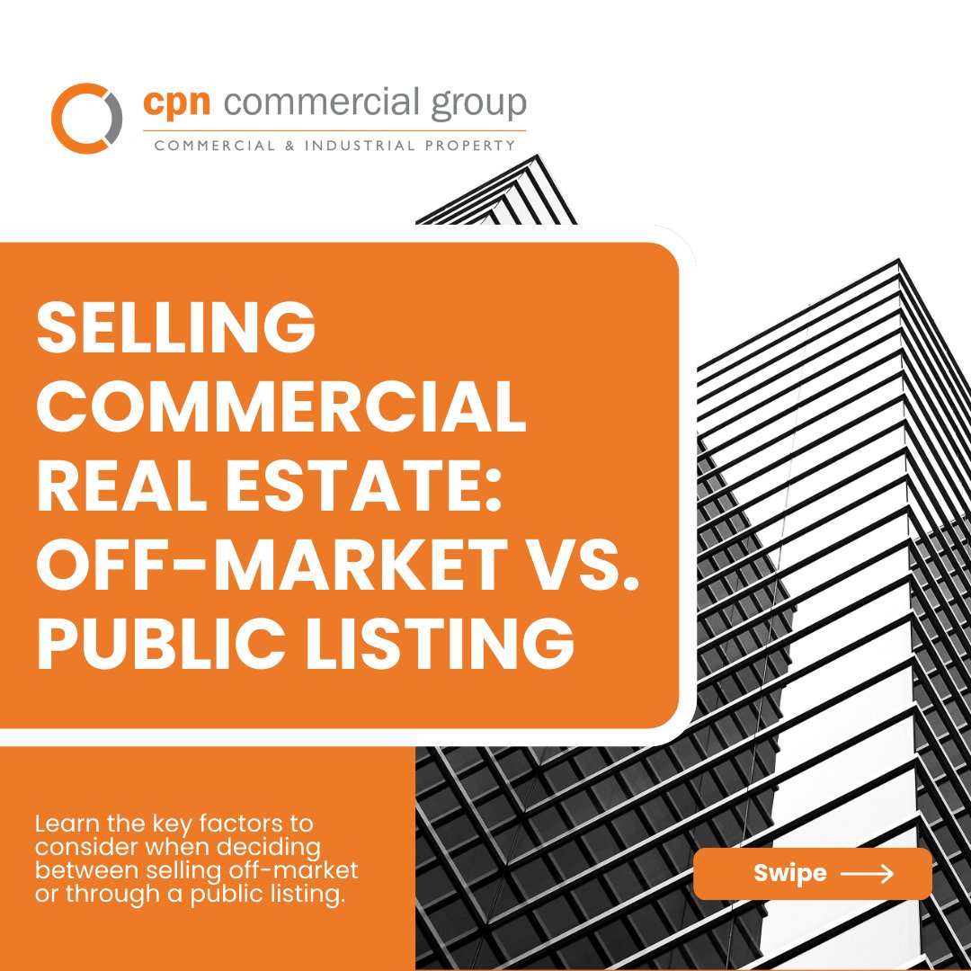 cpncommercial's tweet photo. Selling commercial property? Off-market offers privacy and speed, while public listings attract more buyers. Which is right for you? Read more: https://t.co/hLyDIfixrX #melbournecommercialrealestate
#offmarketlistings #OffMarketProperties #commercialrealestatetips https://t.co/iwrZpL7WZ8