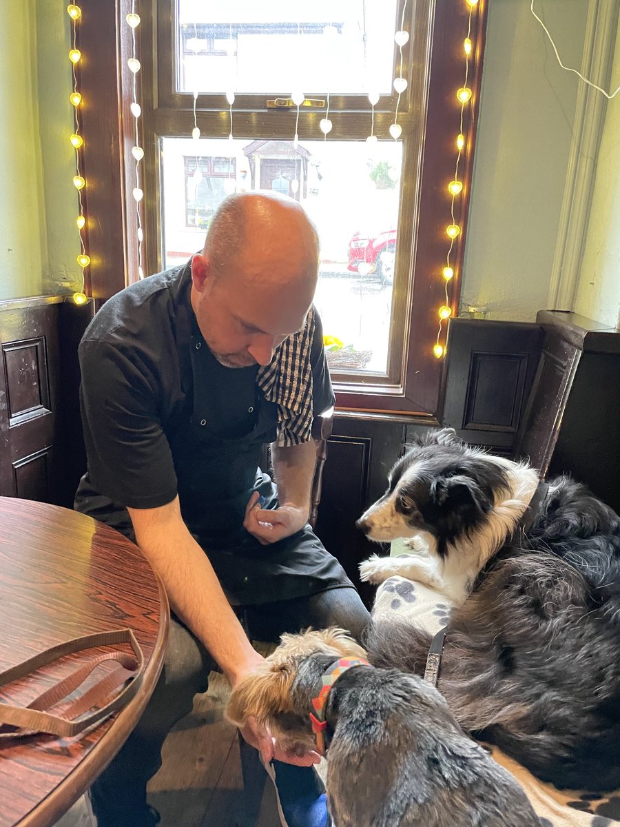 When you’re out walking with your dogs and the heavens open with torrential rain.. there’s always a nearby pup with a fire and a chef who has some chicken pieces, Millars Ballycarry.