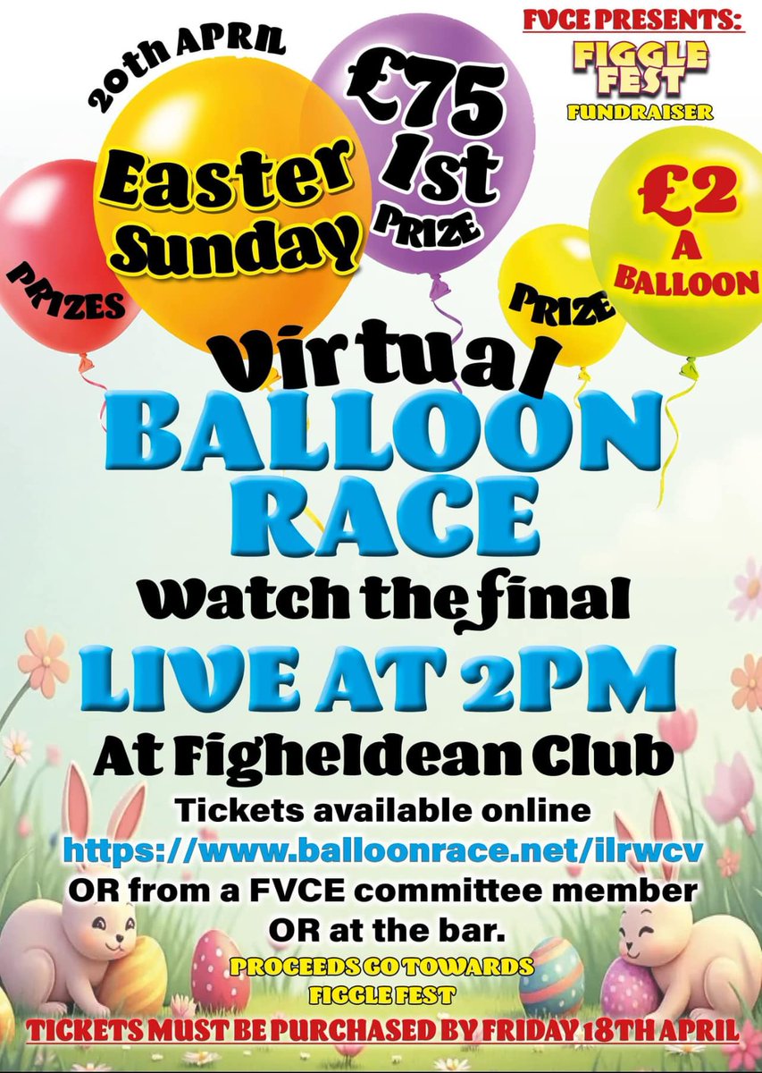 Tickets available at balloonrace.net/ilrwcv
Buy before 18th April!
#salisbury #figheldean #balloonrace
