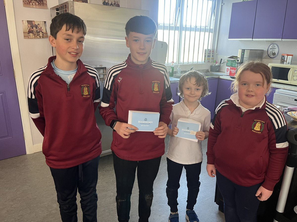 Scoil Naomh Cualán (@scoilcualan) on Twitter photo Congratulations to the winners of our World Book Day Raffle 🌍📚. They were presented with <a href="/BookwormThurles/">Bookworm Bookshop</a> vouchers by members of the Student Council at our weekly whole school assembly📚 Congratulations to the winners of our World Book Day Raffle 🌍📚. They were presented with <a href="/BookwormThurles/">Bookworm Bookshop</a> vouchers by members of the Student Council at our weekly whole school assembly📚