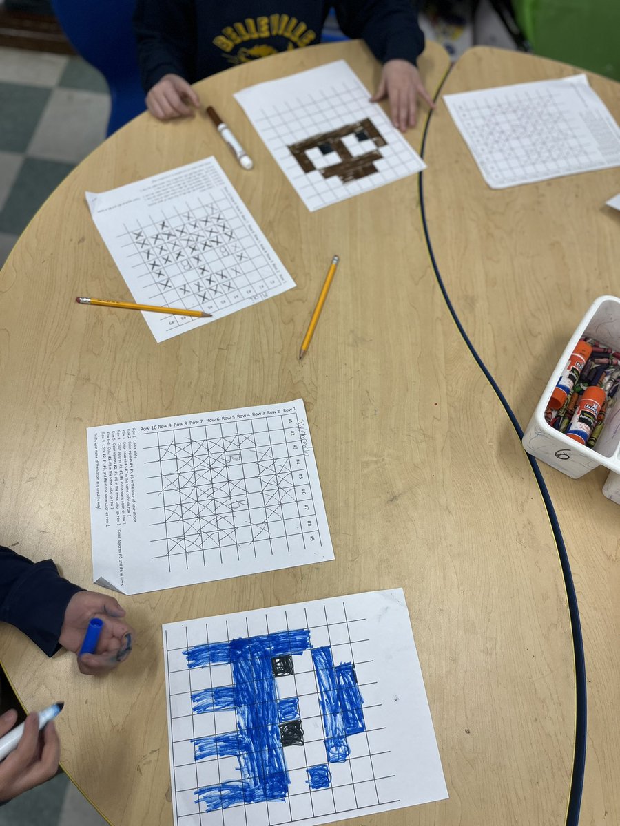 MsPepeLibrarian's tweet image. First grade is continuing to learn about coding - focusing on sequencing, loops and bugs. This week, we created Pac Man ghosts following our CODE. #unpluggedcoding #STEMeducation
.
.
.
@S3_Belleville @s4_belleville @School3_1stGr @school4_gr1