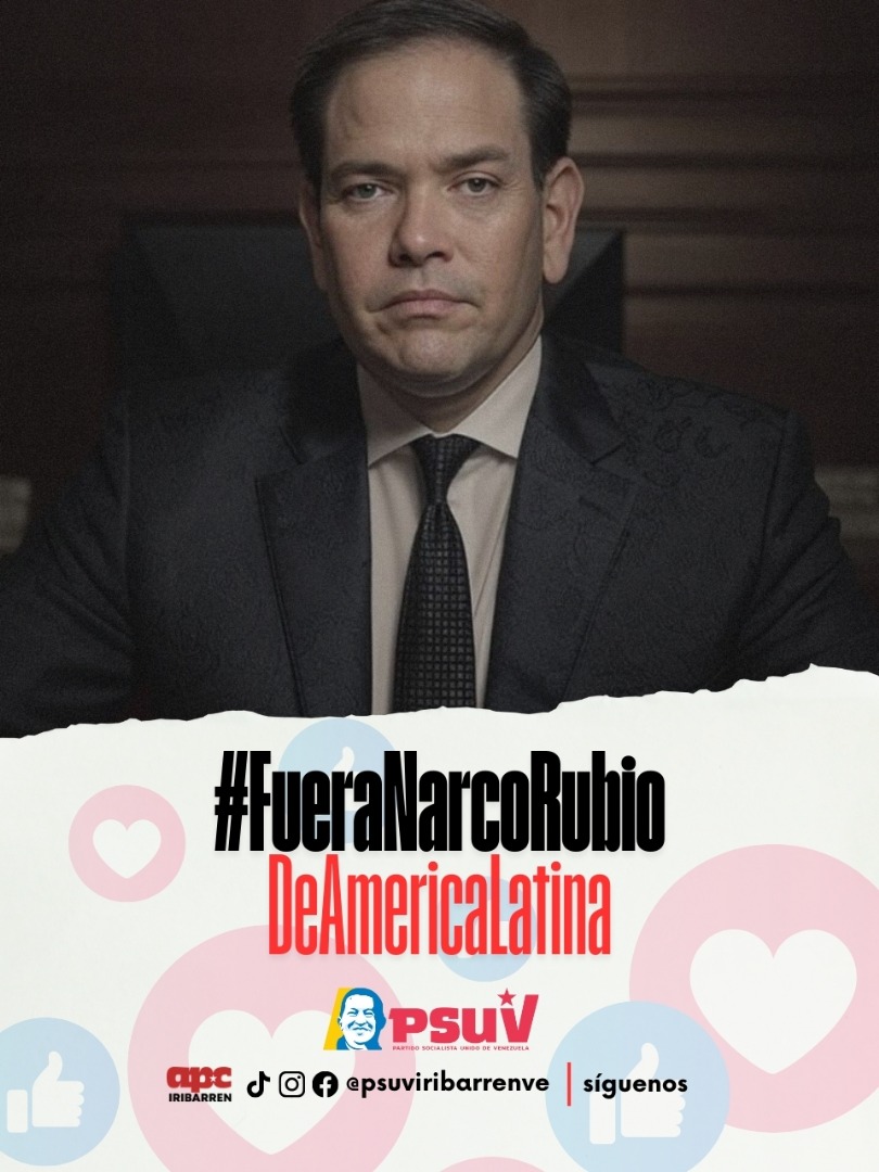 Las sanciones de Marco Rubio son ataques económicos disfrazados. 

Mientras él juega a la guerra con Venezuela, el pueblo sufre hambre y desabastecimiento. 

¡Su bravuconería imperial no nos callará! 

#FueraNarcoRubioDeAmericaLatina 

<a href="/NicolasMaduro/">Nicolás Maduro</a>  <a href="/LuisJonasReyes/">Luis Jonás Reyes</a>