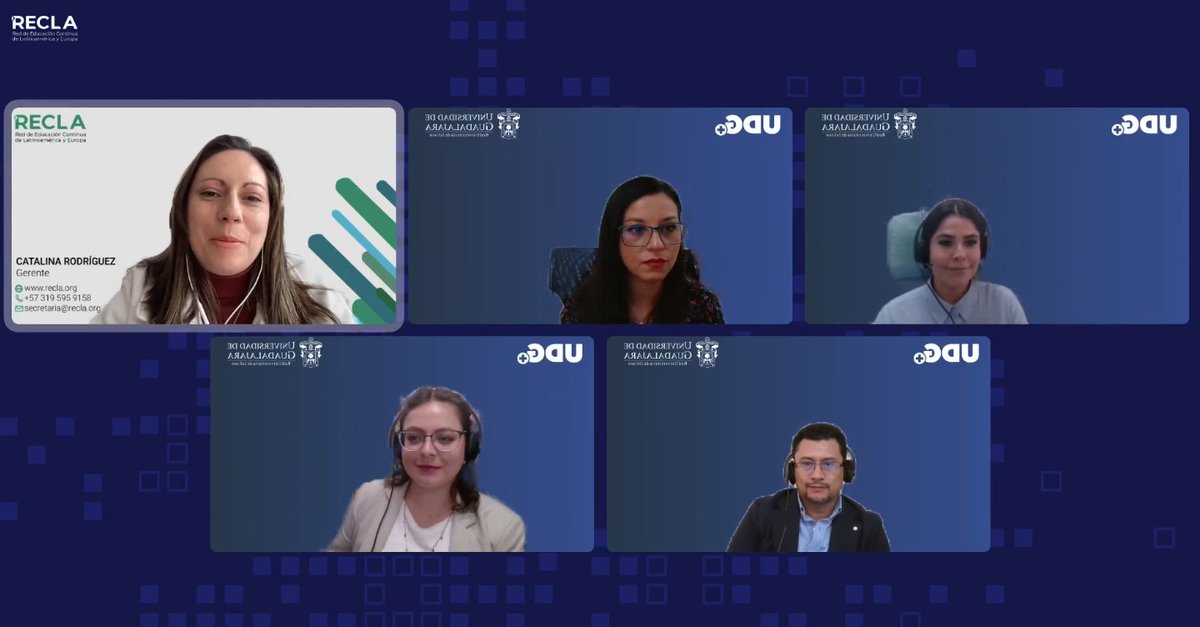 UDGPlus's tweet photo. Presenta #UDGPlus fortalezas y evolución de su oferta de educación continua, en webinar organizado por @RECLAorg 📲 https://t.co/RLxMrGJG8h https://t.co/mv9XMJkuBB