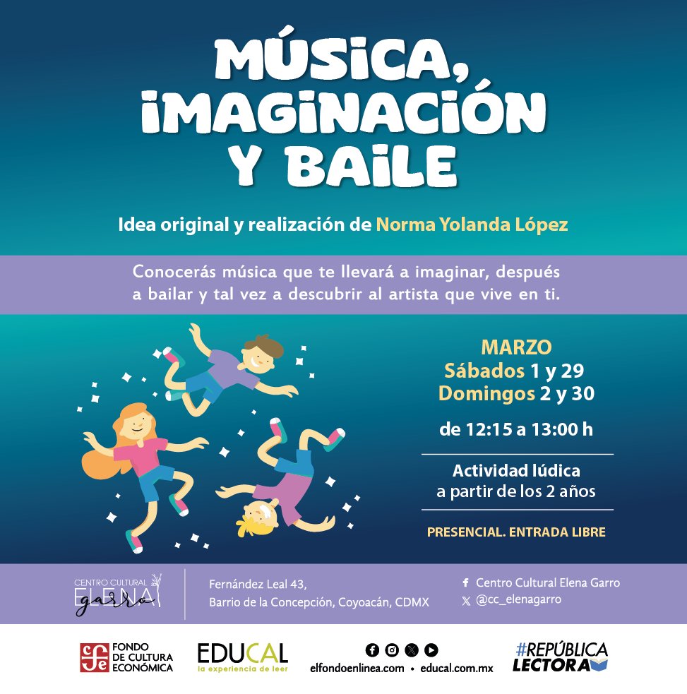 ¡Norma Yolanda López te espera el fin de semana en el #CCEG! 🤩

Sábado 29 y domingo 30 de marzo. 📆

11:30 y 12:15 horas. 🕰

No te los pierdas. 💃🏻🕺🏻

<a href="/LibreriasEducal/">libreriaseducal</a> 
#ActividadesCCEG #EntradaLibre #RepúblicaLectora