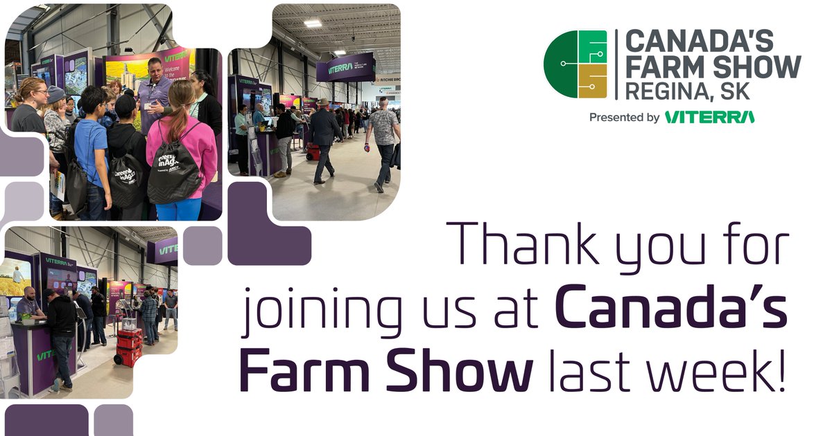 Viterra Canada (@viterracanada) on Twitter photo We were proud to be the presenting sponsor for last week’s <a href="/cfsreginask/">Canada's Farm Show Regina, SK</a>!
We loved connecting with producers and our colleagues in the ag industry to kickstart the 2025 growing season!
Mark your calendar to join us again next year March 17-19, 2026!
#CFS2025 #CFS2026
#westcdnag We were proud to be the presenting sponsor for last week’s <a href="/cfsreginask/">Canada's Farm Show Regina, SK</a>!
We loved connecting with producers and our colleagues in the ag industry to kickstart the 2025 growing season!
Mark your calendar to join us again next year March 17-19, 2026!
#CFS2025 #CFS2026
#westcdnag