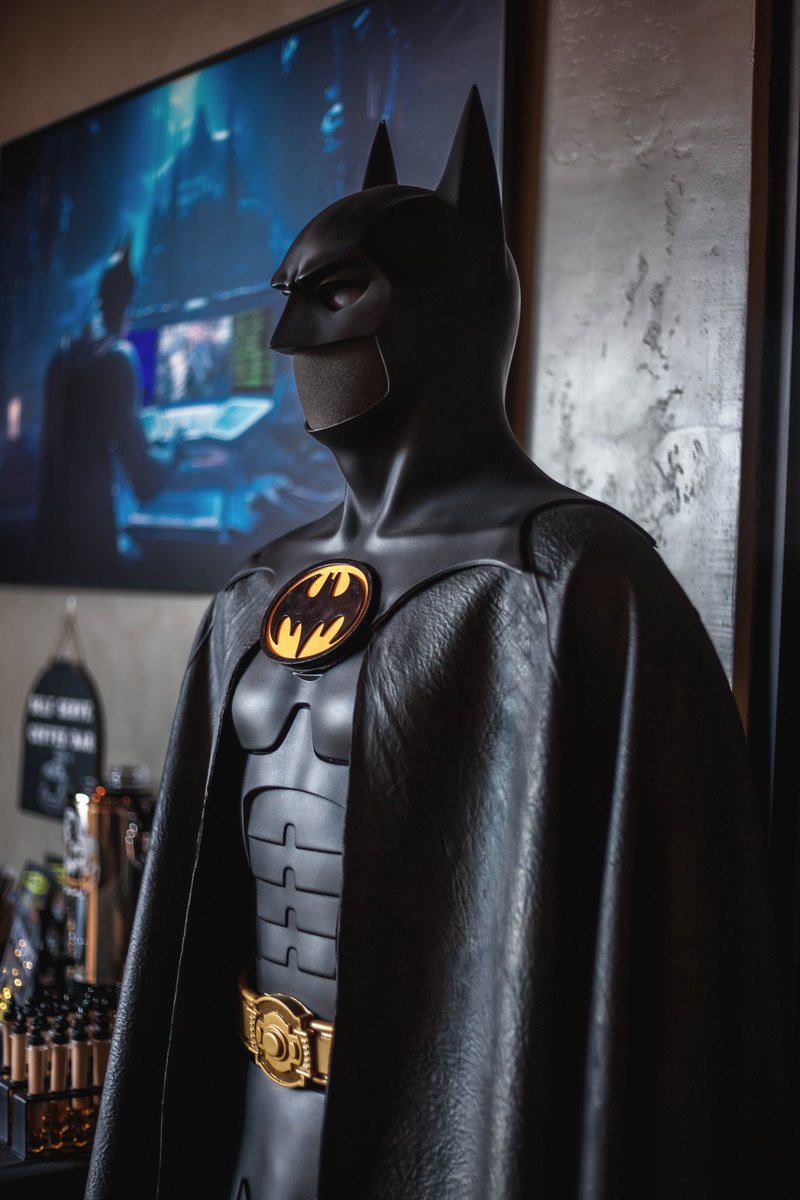 My #batmanreturns batsuit on display last month 🦇 #timburton #batman #costume #batsuit #dccomics