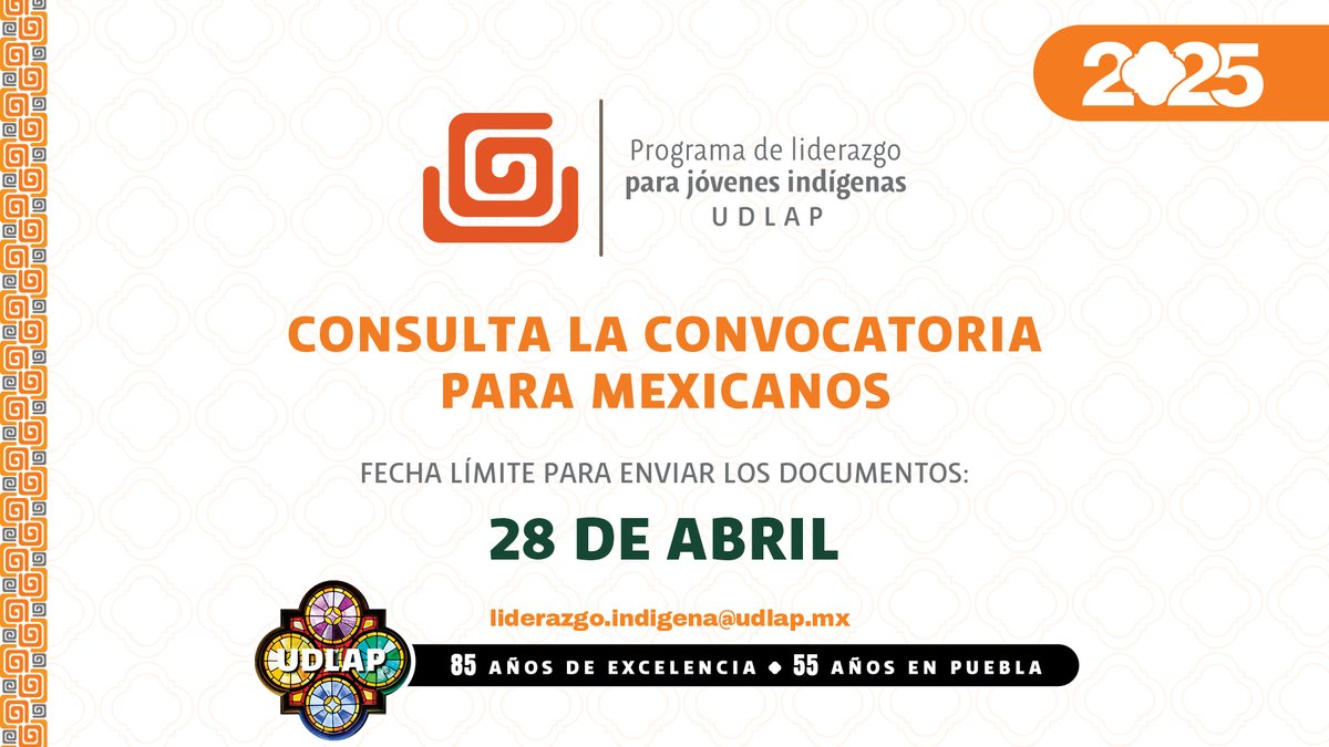 udlap's tweet photo. El Programa de #PLJI es un programa universitario que está dirigido a jóvenes pertenecientes a pueblos indígenas con alto compromiso comunitario y que cuentan con el interés de desempeñarse como agentes de cambio. 
Participa en la convocatoria 2025: https://t.co/rA6VUqE7yq https://t.co/fjI39TnyRI