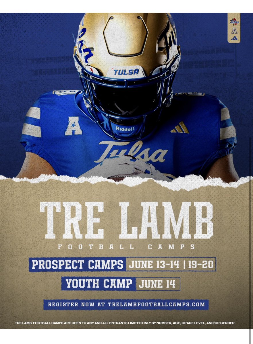 Harper Campbell (@harper0campbell) on Twitter photo Thanks to <a href="/CoachTreLamb9/">Tre Lamb</a> & <a href="/Coltonts12/">Colton Shirley</a> for a personal invite to <a href="/TulsaFootball/">Tulsa Football</a> camp! Let’s get some work in and build the relationship <a href="/ReardonCoach/">Josh Reardon</a> <a href="/CoachMikeGray/">Michael Gray</a> <a href="/DFranks24/">Dominique Franks</a> <a href="/CoachBeckley/">John Beckley</a> <a href="/tdotdell/">Tyler Dell</a> <a href="/NHS_Eagles_FB/">Niceville Football Recruiting</a> <a href="/Coach_Brech/">David</a> <a href="/CoachWill850/">Coach Will</a> <a href="/coach_hadac/">Coach Isaac</a> <a href="/5StarFBRecruits/">5 Star Football Recruiting</a> Thanks to <a href="/CoachTreLamb9/">Tre Lamb</a> & <a href="/Coltonts12/">Colton Shirley</a> for a personal invite to <a href="/TulsaFootball/">Tulsa Football</a> camp! Let’s get some work in and build the relationship <a href="/ReardonCoach/">Josh Reardon</a> <a href="/CoachMikeGray/">Michael Gray</a> <a href="/DFranks24/">Dominique Franks</a> <a href="/CoachBeckley/">John Beckley</a> <a href="/tdotdell/">Tyler Dell</a> <a href="/NHS_Eagles_FB/">Niceville Football Recruiting</a> <a href="/Coach_Brech/">David</a> <a href="/CoachWill850/">Coach Will</a> <a href="/coach_hadac/">Coach Isaac</a> <a href="/5StarFBRecruits/">5 Star Football Recruiting</a>