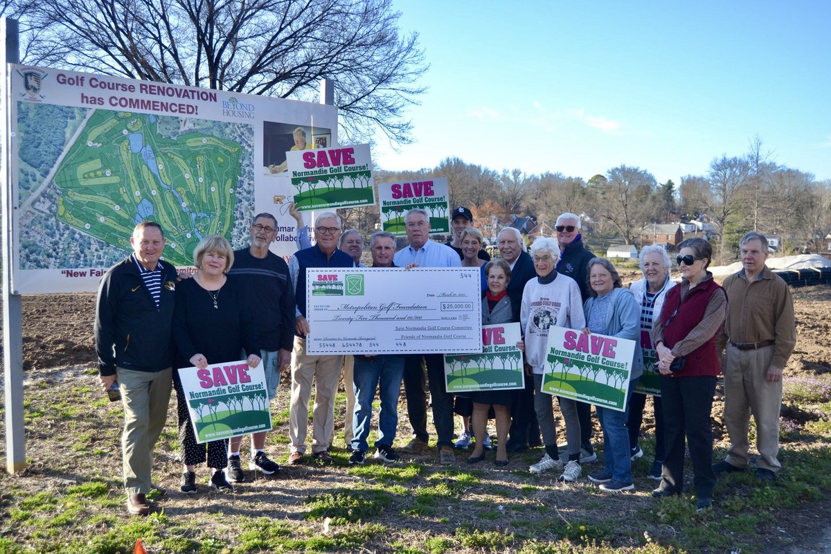 Life’s better with friends! The Friends of Normandie Golf Course &amp; Save Normandie Golf Course Committee have given a generous donation to #NormandieReimagined. They have a deep connection and love for this course and believe in the work we are doing. Thank You Friends!