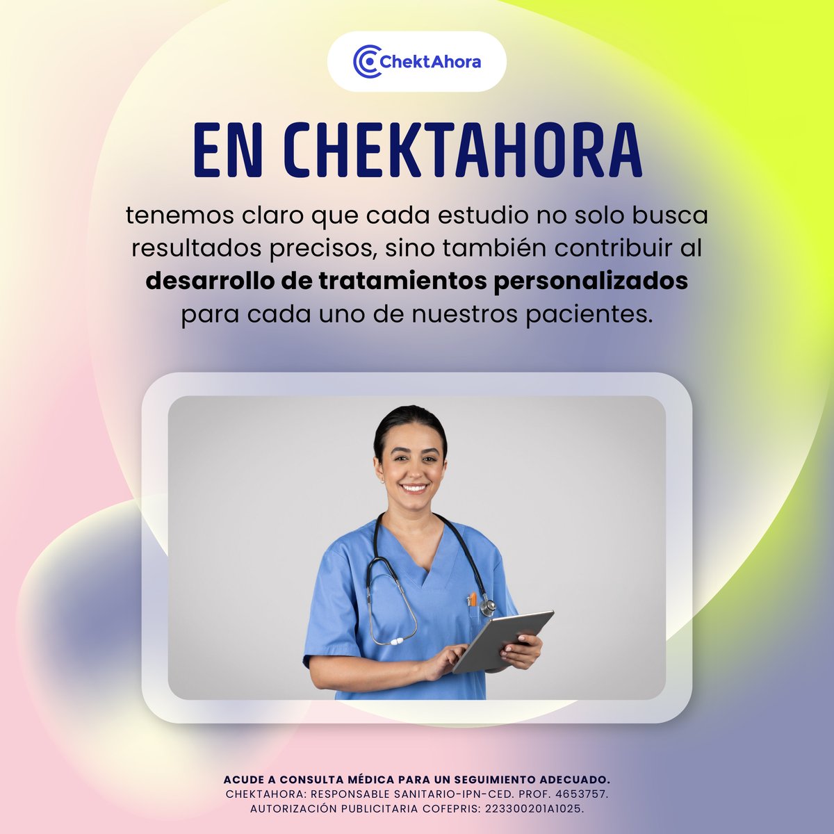 🟣 ChektAhora es sinónimo de confianza. 

🧪 Cada análisis que realizamos está orientado a brindarte un resultado preciso. Creemos en la atención que se centra en ti, asegurándonos de que cada paso durante el proceso cumpla tus expectativas. 🤩 

#ChektAhora #Prevención