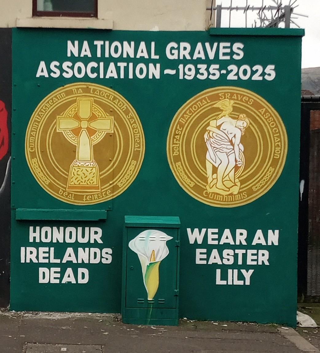 National Graves Association Béal Feirste. 1935-2025
Proud custodians of the graves of our local patriot dead. 
Fuair siad bás ar son saoirse na hÉireann