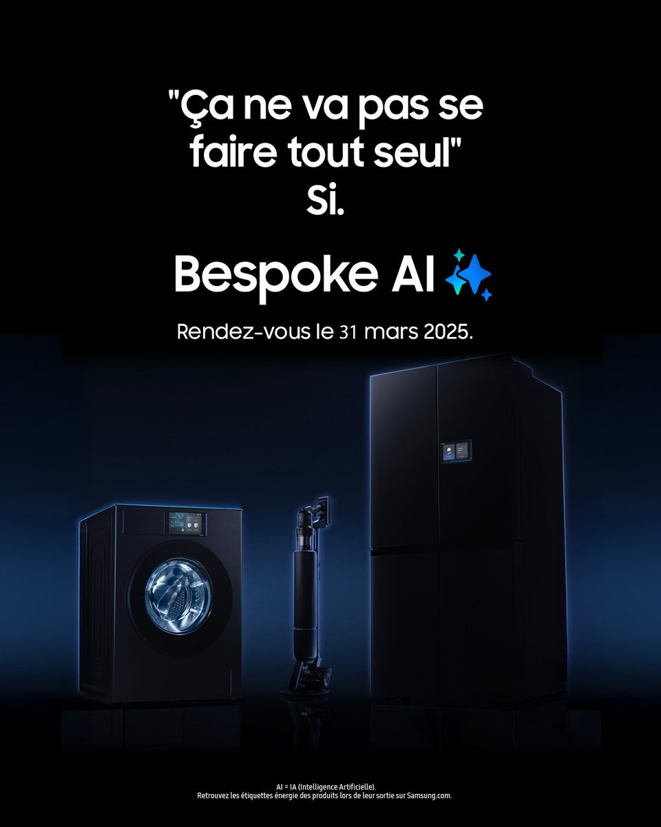 Une maison connectée pour une charge mentale allégée.

Rendez-vous du 26 mars reporté au 31 mars 2025 pour découvrir la nouvelle Collection Bespoke AI. 

#BespokeAI #SamsungBespoke #Samsung