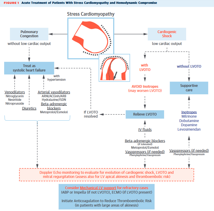 cardiac_crit's tweet photo. Treatment: Supportive care for HF. 
6/
Avoid inotropes in LVOTO—use IV fluids, beta-blockers (e.g., esmolol). 
Anticoagulation for thrombus risk (up to 10%).
Mechanical support (IABP, Impella) for shock. 
Monitor QTc for arrhythmias. #CardiologyEducation