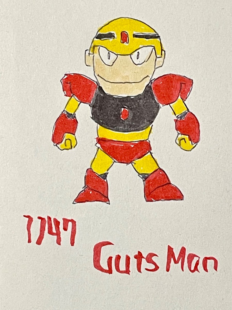 knth_378's tweet image. 水性ペンでランダムなキャラを描く(1147)
Guts Man
DLN-004
#ロックマン #Megaman #Gutsman