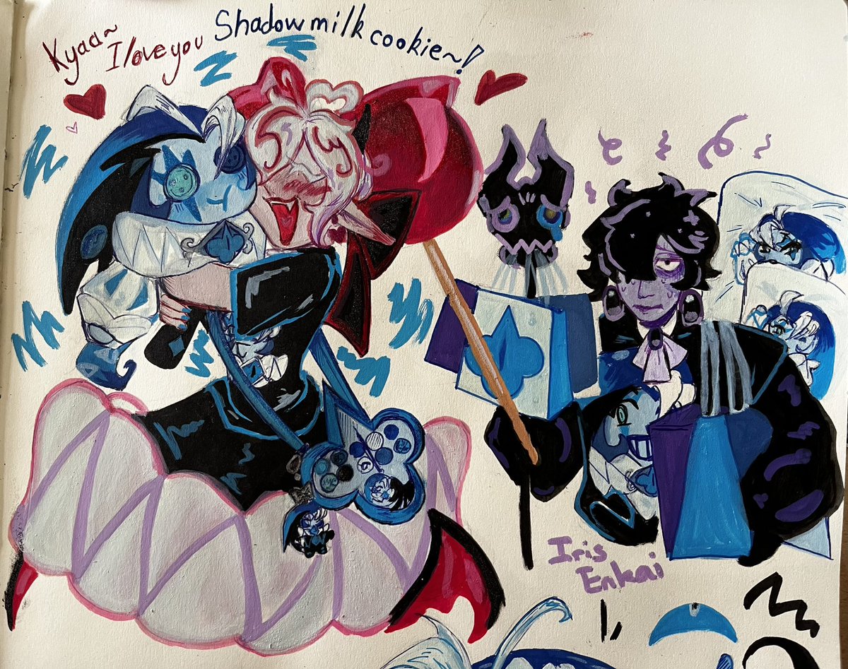 IHateCrimson's tweet photo. KYAAAAA~ I LOVE YOU SHADOW MILK COOKIE!!!
#applecandycookie #blacksapphirecookie #cookierunkingdom https://t.co/dYBWD1ejKq