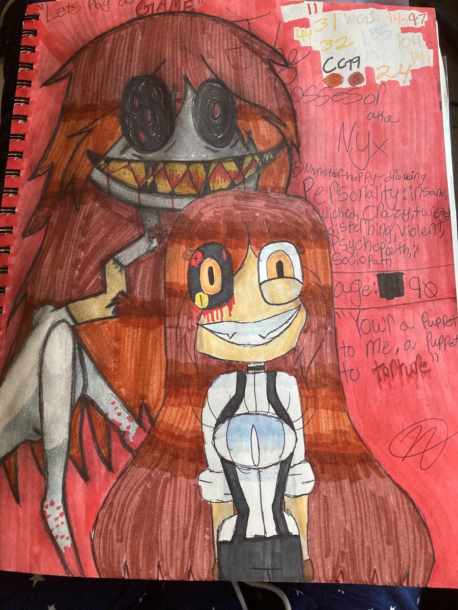 DeerHaper's tweet photo. The Possessor aka Nyx 
#horror #oc https://t.co/bLRHLMtrje