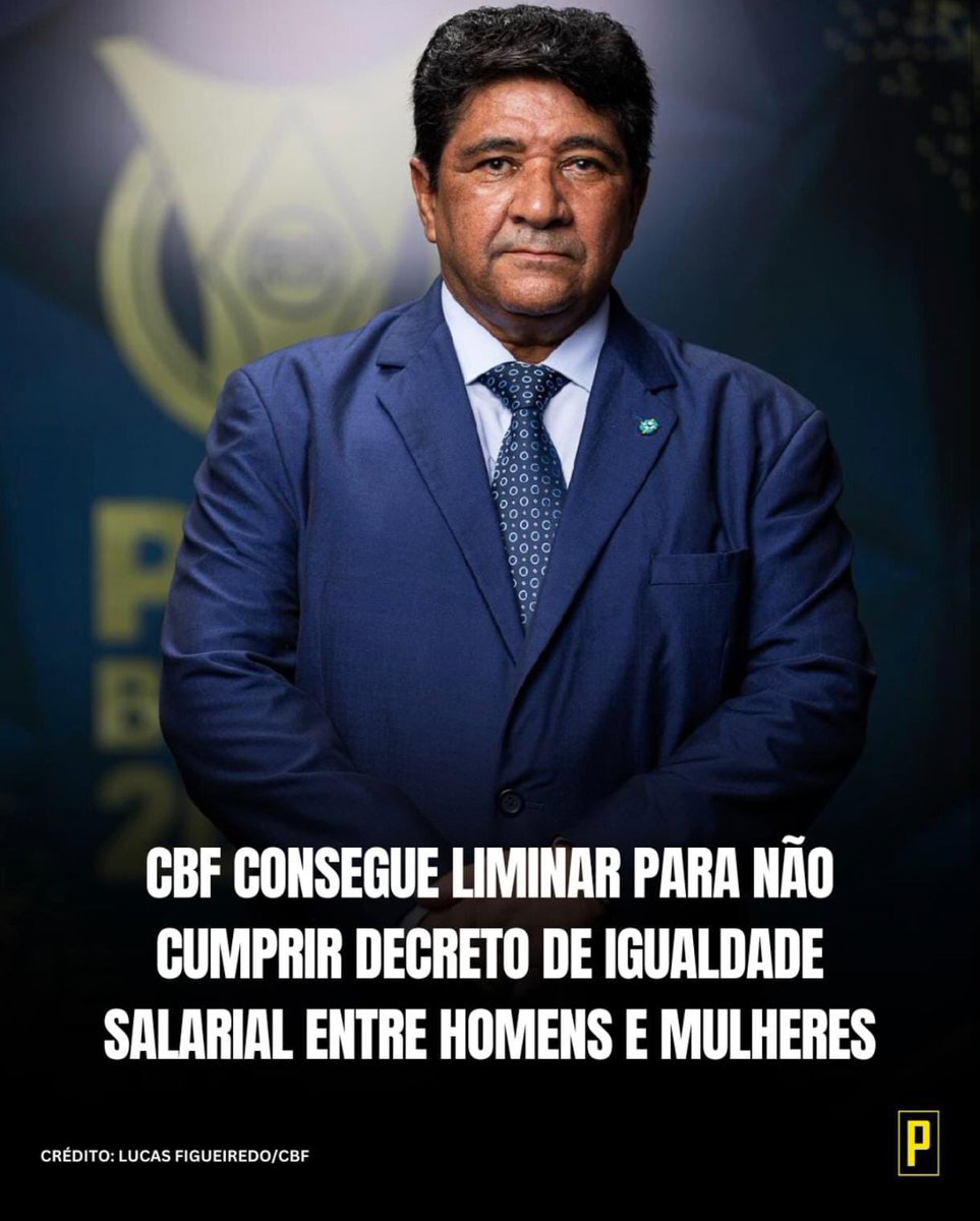 A CBF conseguiu na Justiça o direito de continuar pagando menos para mulheres que fazem o mesmo trabalho que homens. Isso não é esporte, é machismo institucionalizado. Vergonhoso.