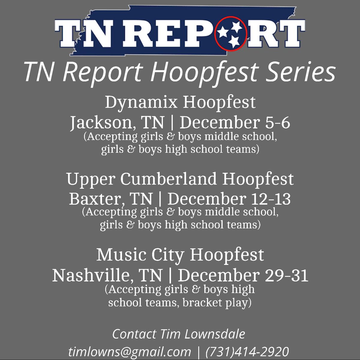 The TN Report Hoopfest Series is currently accepting teams.