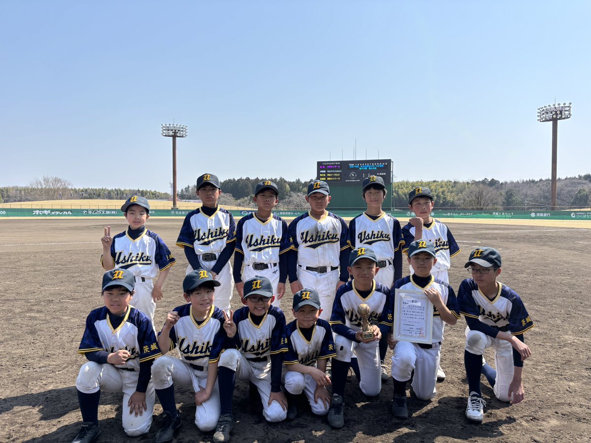 USHIKUSOUTH2015's tweet photo. 【第45回牛久新人大会】
3月15日（土）
　🆚中根サンダース　負け
　🆚奥野ライナーズ　勝ち
3月23日（日）
　🆚刈谷イーグルス　勝ち

結果　準優勝🥈
次は優勝目指してがんばろう！
運営に携わってくださった皆さまありがとうございました。
#牛久サウスBBC https://t.co/Yn6BkLrZ1D
