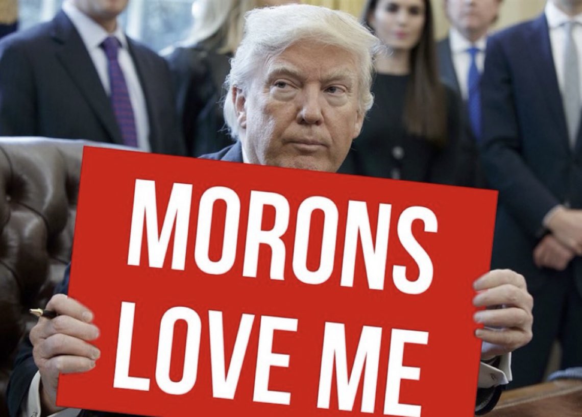 #MAGACultMorons

Who agrees? 🖐️