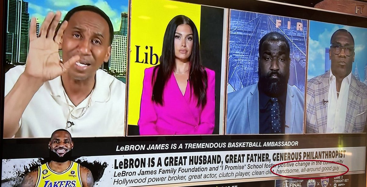 stepbackZO2's tweet image. Never forget when Stephen A Smith was forced into this headline on live television. Lebron controls the media.  #IStandWithStephenA