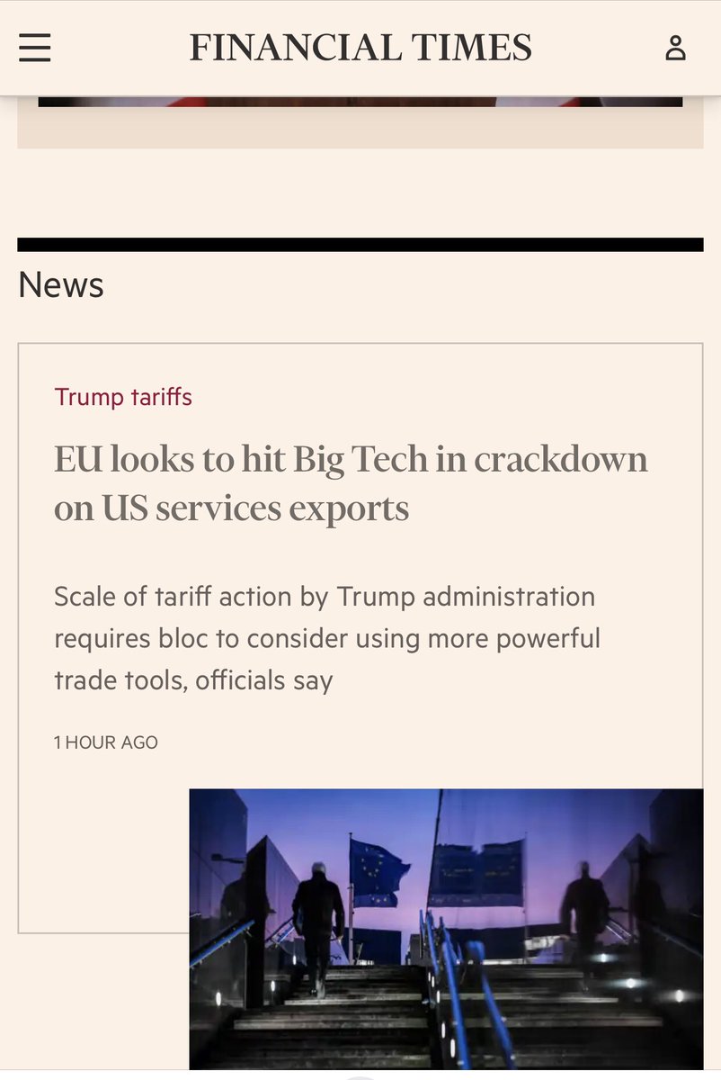 🚨 最新消息： 据英国《金融时报》报道，欧盟正在考虑