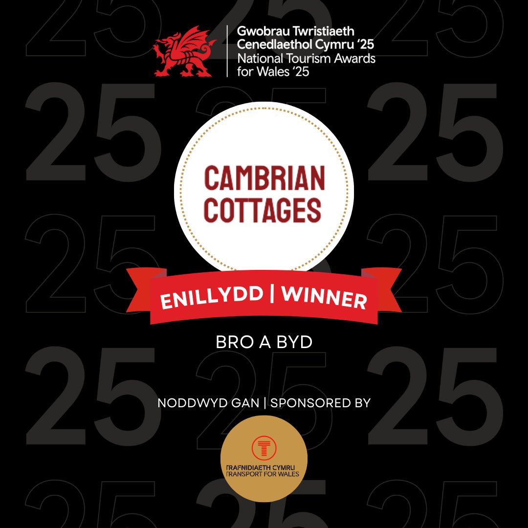 GTC2025's tweet photo. Rydym yn falch iwan o gyhoeddi mai enillydd y categori Bro a Byd yw @cambriancottage  Longyfarchiadau!

@transport_wales 
#TourismAwardsforWales #WalesTourismAwards #Awards #ntawales25 #GwobrauCC #NawddCC #DigwyddiadauCC #GTCCymru25 https://t.co/7rDz7A7Gjq