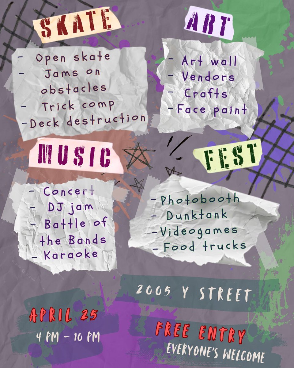 Do you have any plans for April 25th? 🤔 If not, I got a perfect date idea with us at Skate Art Music Fest.
...
Wouldn't be the same without you. 🫣❤️

Media: Ryn K.
Copy: Alex L.
