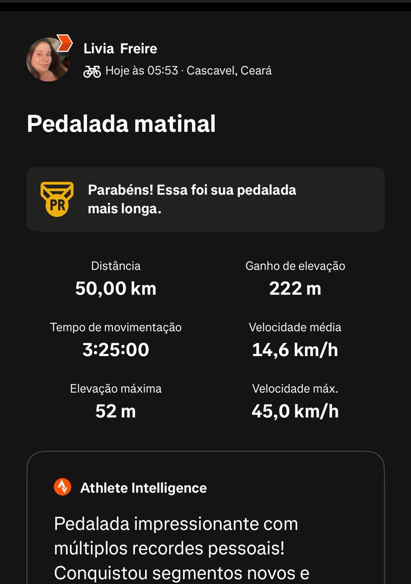 eifreiree's tweet photo. depois de tantooo tempo, bati meus 50km https://t.co/7f6oqtDclv