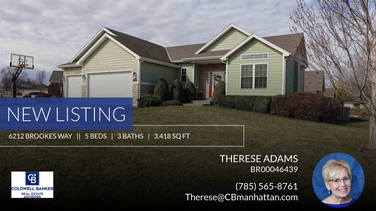 AdamsTherese's tweet photo. 📍 New Listing 📍 Take a look at this fantastic new property that just hit the market located at 6212 Brookes Way in Manhattan. Reach out here or at (785) 565-8761 for more information

Therese Adams
Coldwell Banker Real Estate Adv... https://t.co/o8tjXQrxX4 https://t.co/Ur6ypeY29A