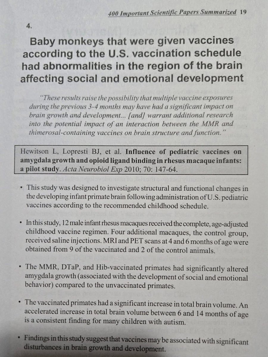 toobaffled's tweet photo. Here's a study where baby monkeys recieved vaccines according to the US children's schedule, and the monkeys became autistic. 

https://t.co/axgtM0KvE5

Let’s not discuss how they have failed to ever successfully complete a study! https://t.co/WHkjqcAhAr
