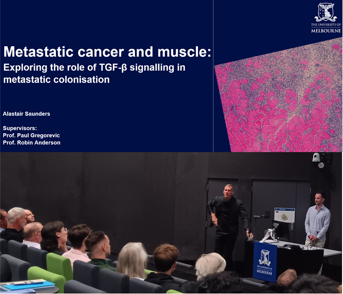 Centre for Muscle Research (@unimelbcmr) on Twitter photo Congrats to Alastair Saunders <a href="/AlastairSaund/">Alastair Saunders</a> on a great PhD oration on 'Metastatic Cancer and Muscle'. The CMR, and his supervisors, <a href="/pgregorevic/">Paul</a> and Prof Robin Anderson, are very proud. Good luck with the thesis! <a href="/UniMelb/">University of Melbourne</a> @UnimelbMDHS <a href="/AuPhysiolSoc/">Australian Physiological Society</a> <a href="/ONJCRI/">ONJ Cancer Research Institute</a> #cancer #metastasis Congrats to Alastair Saunders <a href="/AlastairSaund/">Alastair Saunders</a> on a great PhD oration on 'Metastatic Cancer and Muscle'. The CMR, and his supervisors, <a href="/pgregorevic/">Paul</a> and Prof Robin Anderson, are very proud. Good luck with the thesis! <a href="/UniMelb/">University of Melbourne</a> @UnimelbMDHS <a href="/AuPhysiolSoc/">Australian Physiological Society</a> <a href="/ONJCRI/">ONJ Cancer Research Institute</a> #cancer #metastasis