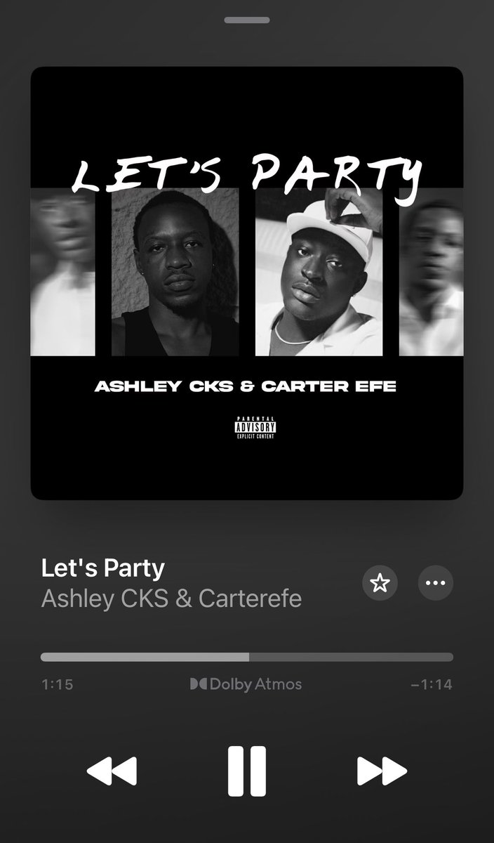 ASHLEYCKS_WORLD's tweet image. .@Ashley_CKS Featuring @carterefe__ “Let’s Party” is out now on all platforms.
Apple Music: music.apple.com/ng/album/lets-…
Spotify: open.spotify.com/track/2EEsWQes…