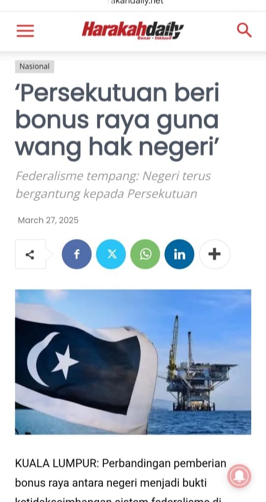 wfauzdin's tweet image. Melepas anjing tersepit.  Bonus kjaan pusat yg bagi.  Duit raya pun kjaan pusat yg bagi.  Peliknya Terengganu je.  Negeri lain semua mampu berdikari.  Untuk hilangkan malu, bagitahu yg mereka dapat melalui PMX itu semuanya hak Terengganu.  Jika benar hak kamu, mengapa perlu mohon…