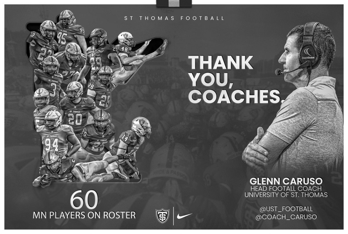St. Thomas Football (@ust_football) on Twitter photo 🙏 MN Coaches, Grateful 4️⃣ ur support!
👀 ⏩️ to seeing you <a href="/mfca_now/">MFCA-The Keepers of the Game</a>
Clinic Speakers:
<a href="/kuchinski8/">Wallie Kuchinski</a>
<a href="/CoachHanson79/">Ben Hanson</a>
<a href="/jay_macintyre11/">Jay MacIntyre</a>
<a href="/jonstonmac/">Jonston MacIntyre</a>
#Faith • #Family • #Football • 🟣⚪️⚫️ 🙏 MN Coaches, Grateful 4️⃣ ur support!
👀 ⏩️ to seeing you <a href="/mfca_now/">MFCA-The Keepers of the Game</a>
Clinic Speakers:
<a href="/kuchinski8/">Wallie Kuchinski</a>
<a href="/CoachHanson79/">Ben Hanson</a>
<a href="/jay_macintyre11/">Jay MacIntyre</a>
<a href="/jonstonmac/">Jonston MacIntyre</a>
#Faith • #Family • #Football • 🟣⚪️⚫️