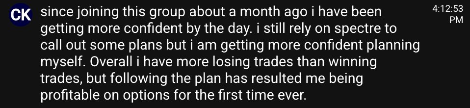 Congrats to Chuck!  Thank you for learning to Trade to Win. 

My process has asymmetric reward to risk. You can lose over 50% of our trades and still come out on top.    Profitably so...! 

Want to change how you trade?  We will change your mindset!

edumomo.com/product/tht-pro $SPX