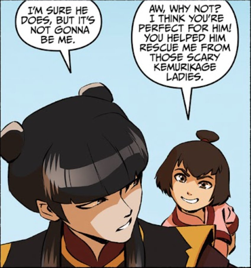 1luckyrave's tweet photo. Mai being the Academy Teacher to her future sister in law Kiyi 🤭 🖤🔥 #Maiko #Mai #Zuko #Kiyi #AvatarTheLastAirbender #AshesofTheAcademy https://t.co/NBxfKAsftW