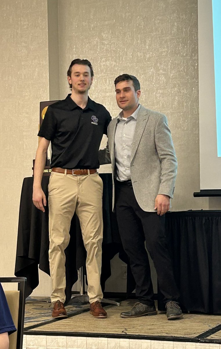 Nice Reception tonight in Utica for D3 Men’s Ice Hockey.  A lot of deserving players recognized.  Special shout out to three curry colonels.  All-Americans Elis Laaksonen &amp; Shane Soderwall.  And National D3 Coach and Player of Year!!  Pete Roundy &amp; Shane Soderwall