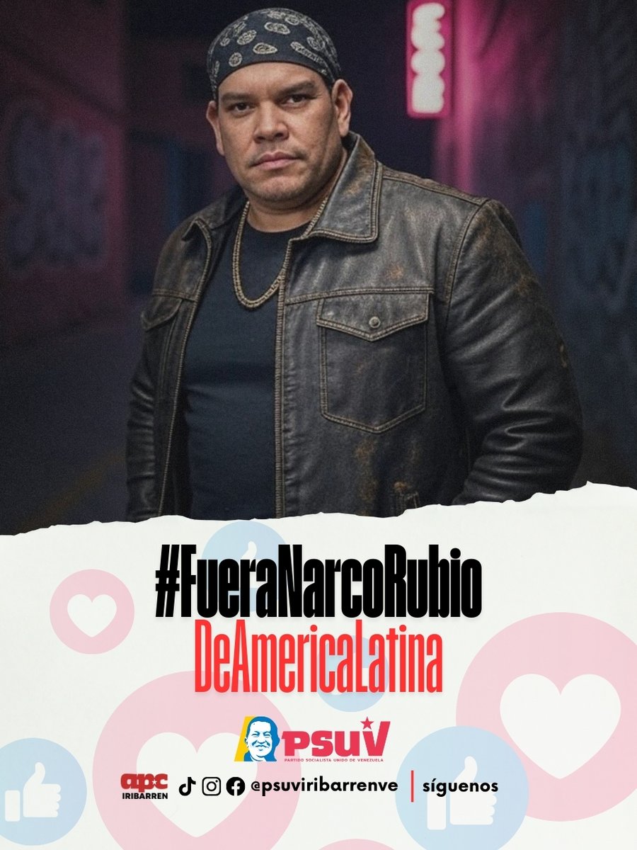 🔴 Marco Rubio, tus sanciones no son "presión diplomática": son crímenes de guerra. 

Cada amenaza contra Venezuela revela tu miedo a la independencia de nuestros pueblos. 

¡La dignidad no se negocia!

#FueraNarcoRubioDeAmericaLatina
