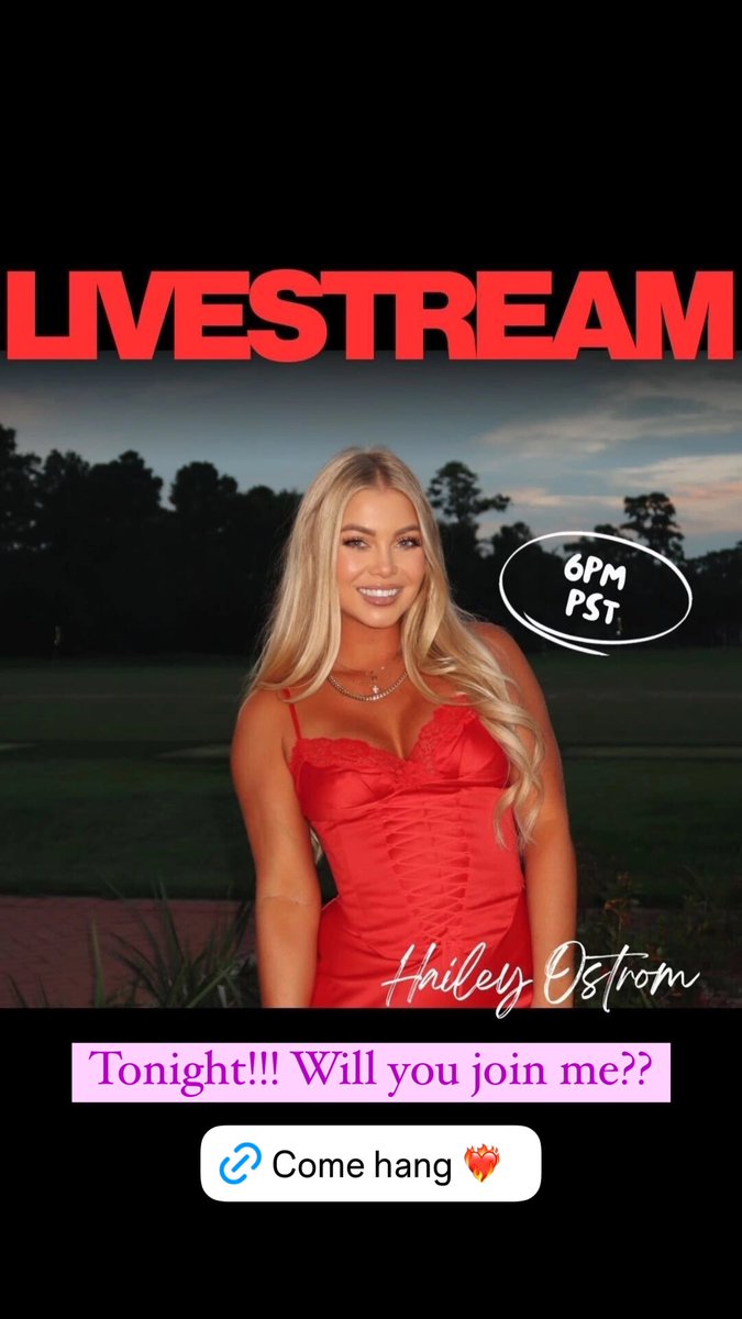 HaileyOstrom's tweet image. Going live on my fav page tonight. Come hang w me 🫶🏼❤️🔥
app.fanfix.io/@haileyostrom